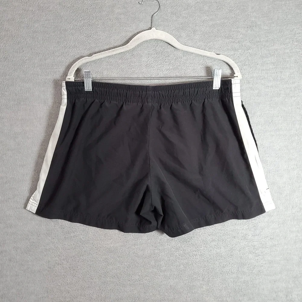 Nike Women Activewear Shorts Medium Black Logo Workout Gym Running READ